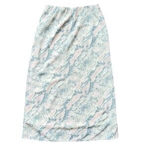 Japna Snake Print Mesh Slip Skirt Medium Elastic Waist Midi